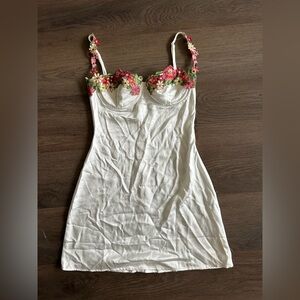 Princess Polly Cream Satin Dress